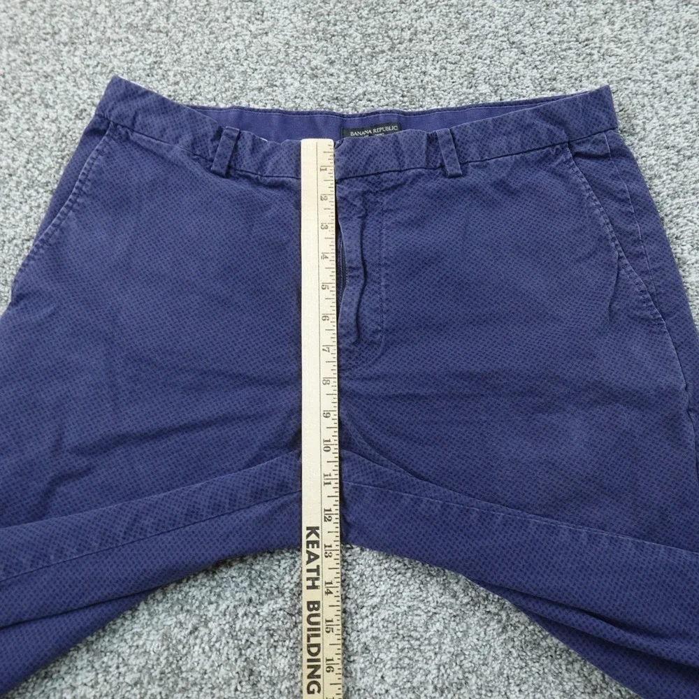 Banana Republic Pants Mens 36X34 Blue Aiden Chino Trouser Flat Front Dot Preppy